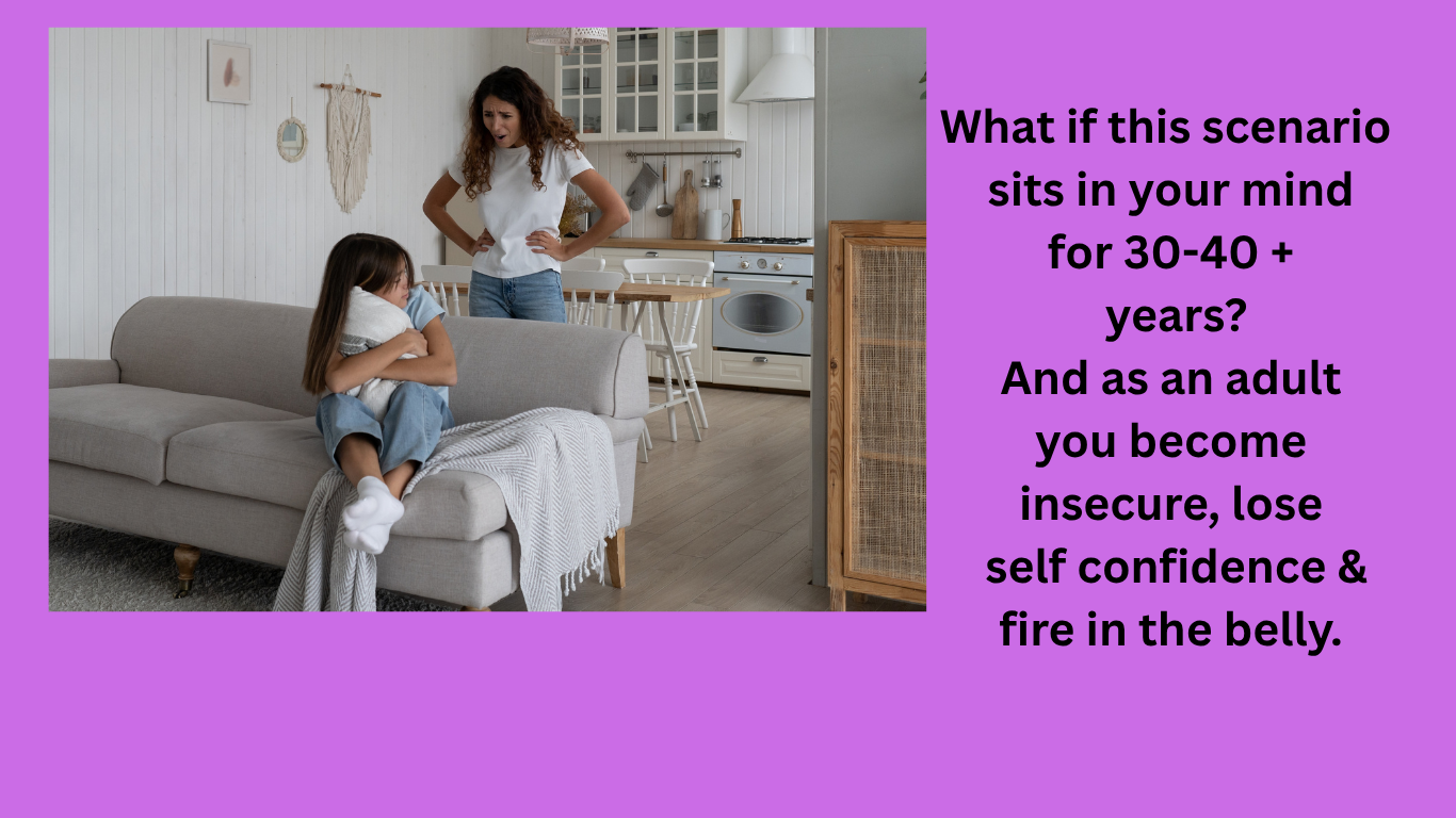 remembering past Mom-daughter situations that gave you low self esteem & lack of confidence.